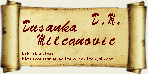 Dušanka Milčanović vizit kartica
